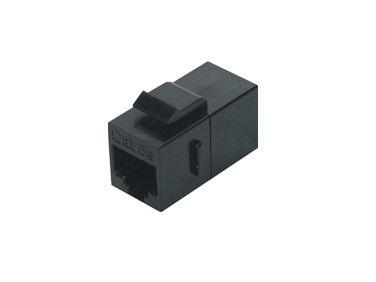 Адаптер проходной (coupler) Keystone Jack RJ45 (8P8C) кат.5E CA2-KJ-C5E-BK черн. Hyperline 444914