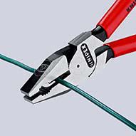 Плоскогубцы комбинированные особой мощности L-225мм черн. Knipex KN-0202225SB Плоскогубцы комбинированные особой мощности L-225мм черн. Knipex KN-0202225SB
