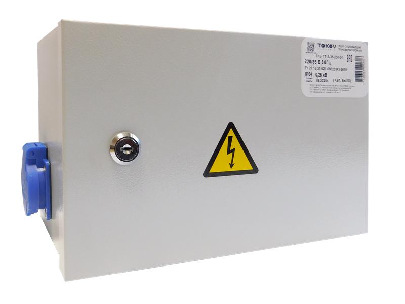 Ящик с понижающим трансформатором ЯТП 0.25 230/12 (2 авт. выкл.) IP54 TOKOV ELECTRICTKE-TT12-12-250-54