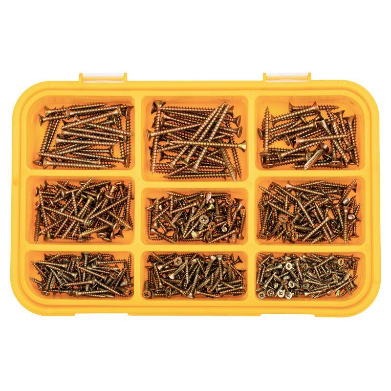 Набор саморезов для ДСП 510шт пластик. Коробка Kranz KR-01-3101-02