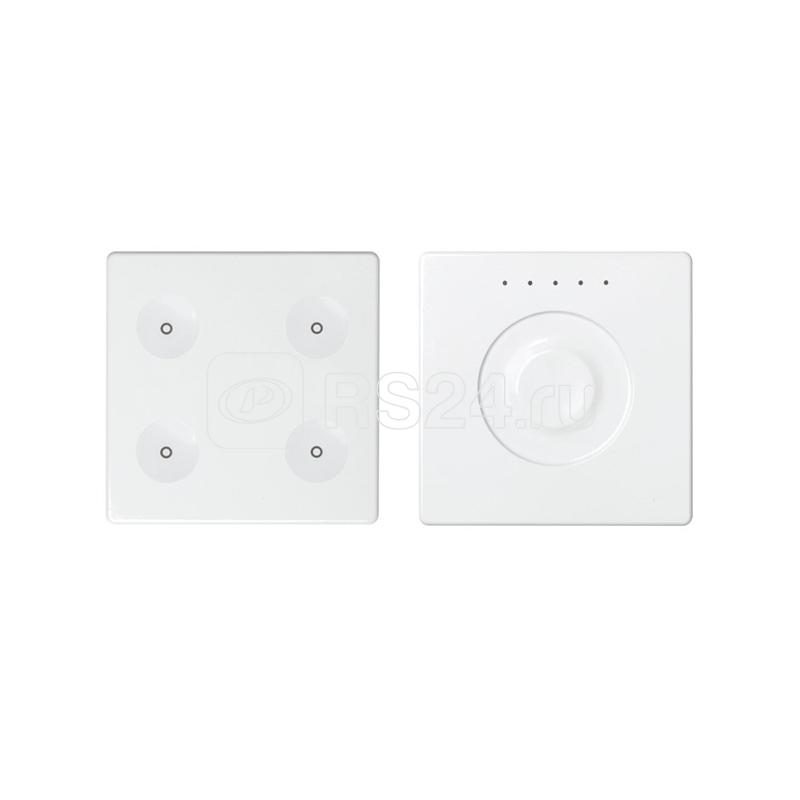 Комплект выключателя 4-кл. сенсорн. + регулятор LON; RJ12 бел. Simon82 Sense 8000651-030