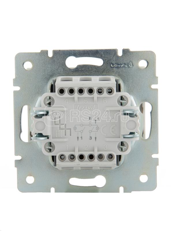 Выключатель 2-кл. СП Rain IP20 с подсветкой механизм бел. LEZARD 703-0288-112