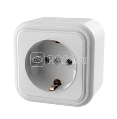 Розетка 1-м ОП Викинг с заземл. бел. БЕЛТИЗ RA16-133-Б