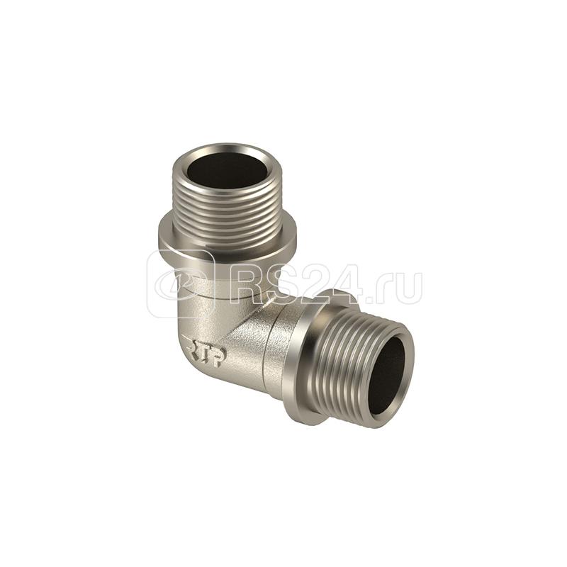 Угольник латунь наружн./наружн. резьба 1дюймх90град. никель RTP 30111