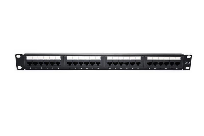 Патч-панель 19 1U кат.6 неэкранир. 24 порта RJ45 Dual IDC TOKOV ELECTRIC TKE-PP-6-1U-24P-UTP