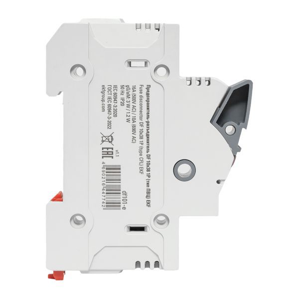 Предохранитель-разъединитель DF 10х38 1п (тип ПВЦ) EKF df101-e