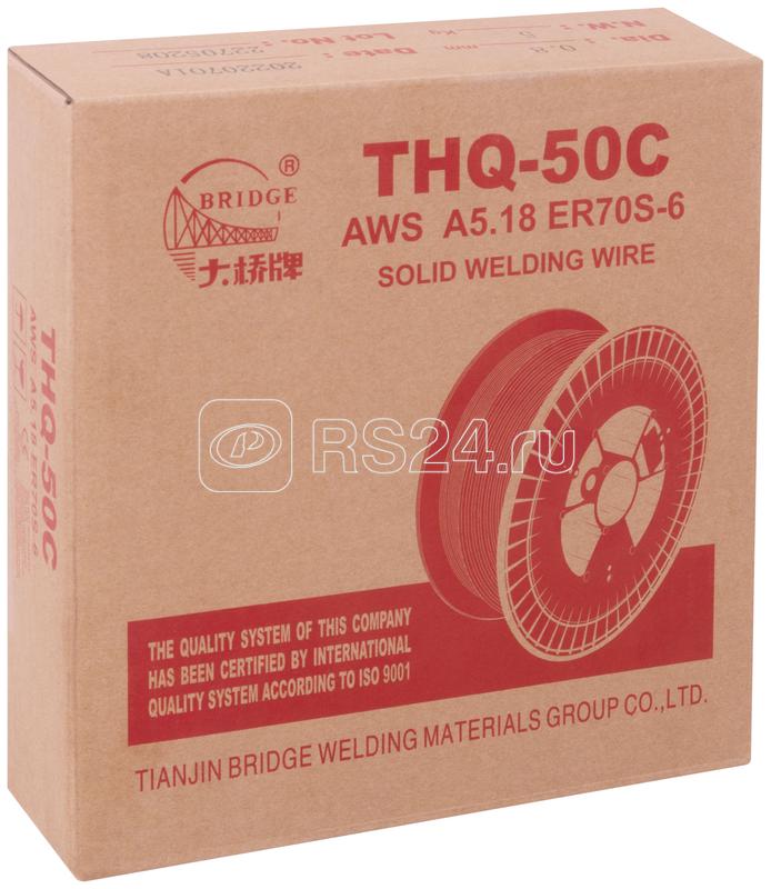 Проволока сварочная омедненная THQ-50C "Bridge" 0.8мм (катушка 5кг) ВRIDGE 81736