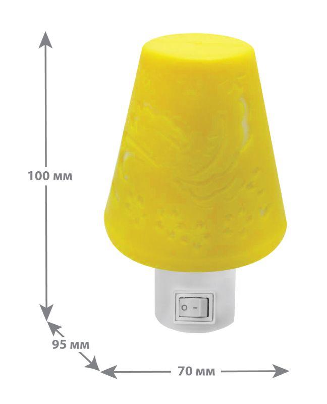 Светильник светодиодный NL-192 "Светильник желтый" 220В ночник с выкл. Camelion 12908