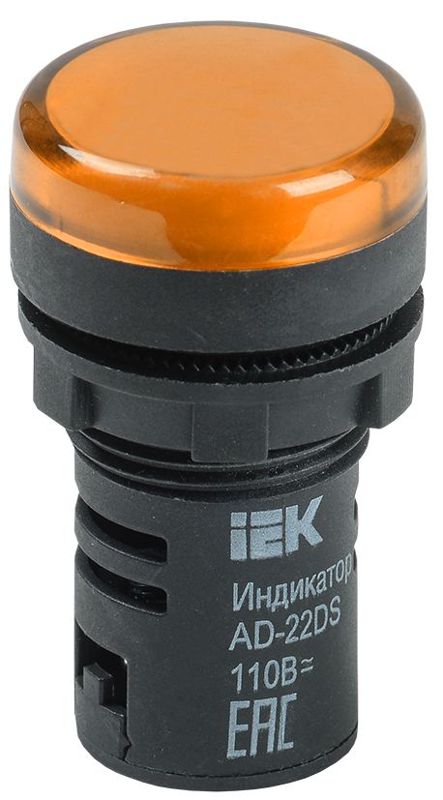 Лампа светосигнальная AD22DS d22мм 12В AC/DC желт. KARAT IEK BLS10-ADDS-012-K05