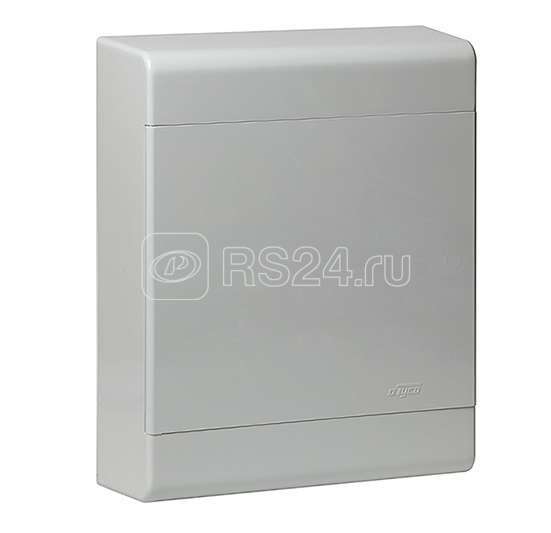 Щиток ОП Тусо 24мод. с непрозрач. двер. 370х302х95мм сер. Рувинил 68324С