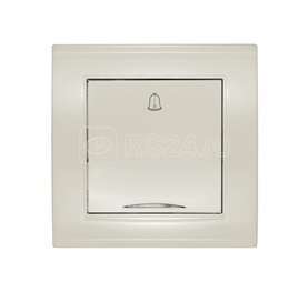 Кнопка звонка 1-кл СП Бриллиант с подсветкой сл. кость UNIVersal 7948660