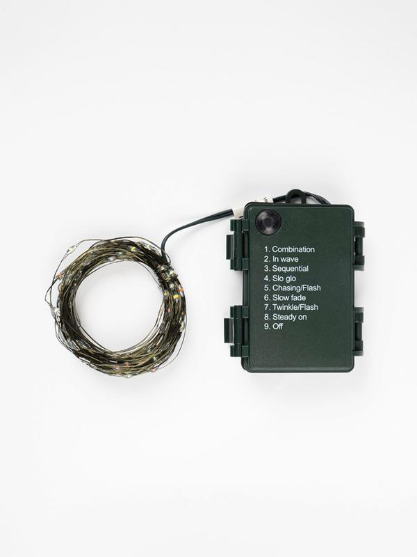 Гирлянда "Роса" DC-G06-120W 120 microLED 12.1м. 8реж. 3хAA бел. ФАZА 5059627