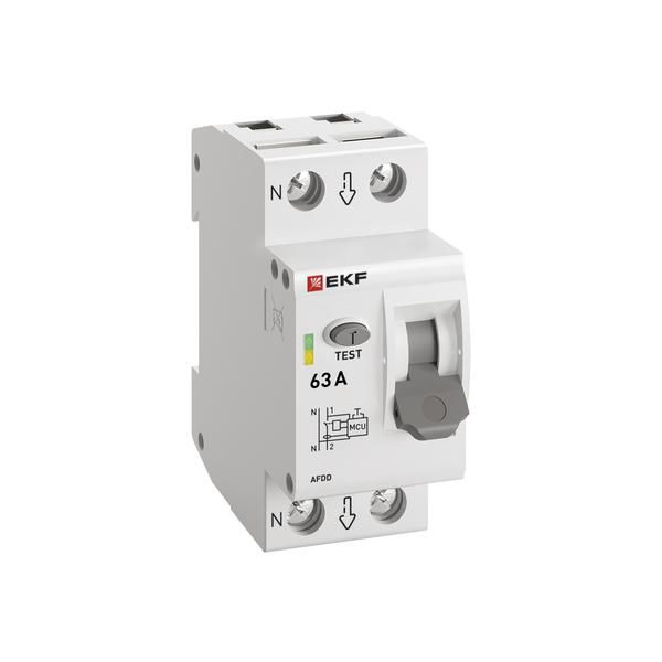 Устройство защиты от дугового пробоя (УЗДП) 1P+N 63А PROxima EKF afdd-2-63-pro