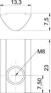 Вкладыш 23х13.8х7.3мм NS8 ST сталь OBO 6290499