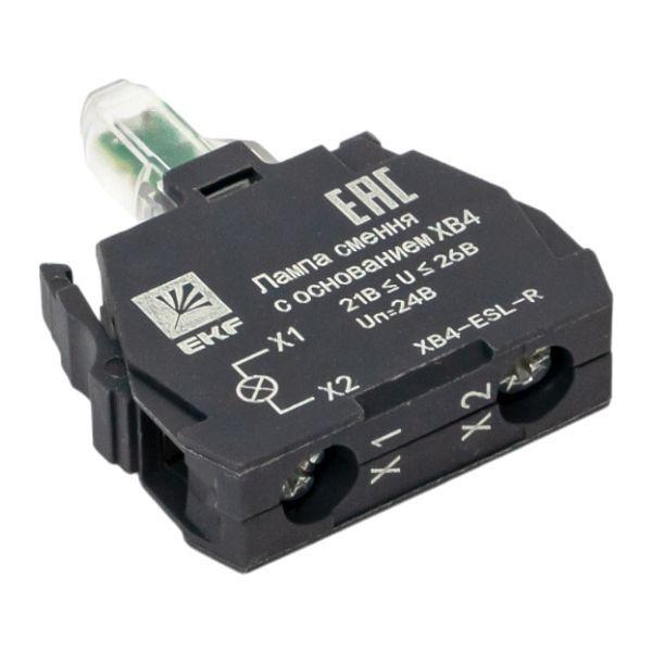 Лампа сменная с основанием XB4 красн. 24В PROxima EKF XB4-ESL-R