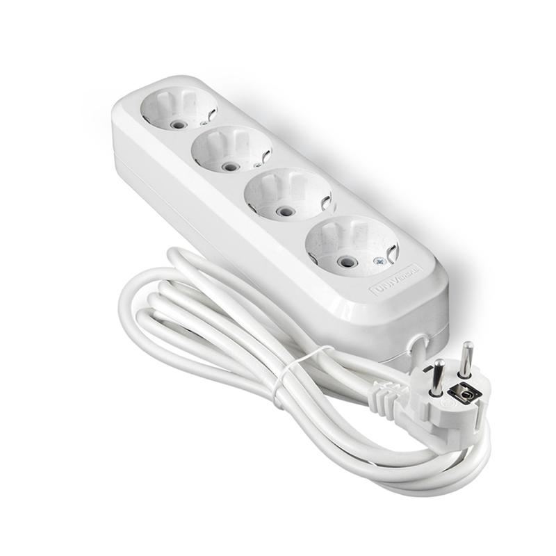 Удлинитель 4х3м с заземл. 13А IP20 Е-304 ПВС 3х1 АБС-пластик UNIVersal 9631981