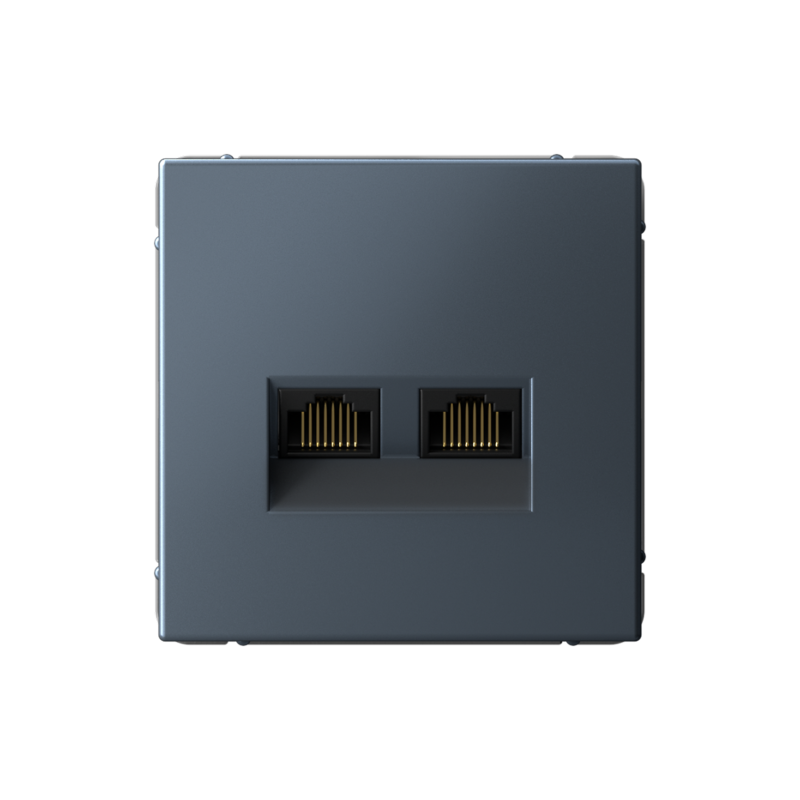 Розетка компьютерная 2-м ArtGallery RJ45 + RJ45 кат.5E механизм грифель SE GAL000785