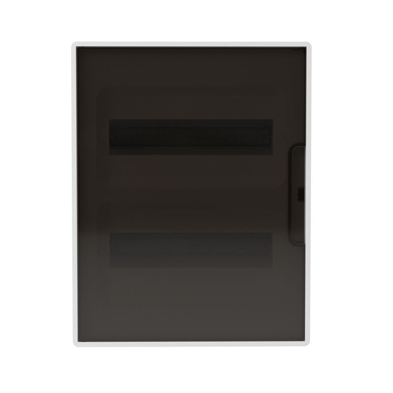 Щиток настенный 24мод. FRAME с тонированной дверцей с шин. PEN 2шт 8 отв. + 2шт 6 отв. бел. DKC F24W1WD