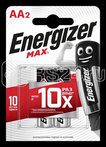Элемент питания алкалиновый AA/LR6/316 Max BL2 (блист.2шт) Energizer E301532801