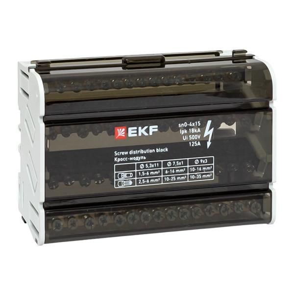 Шина нулевая в корпусе 4х15 EKF sn0-4x15