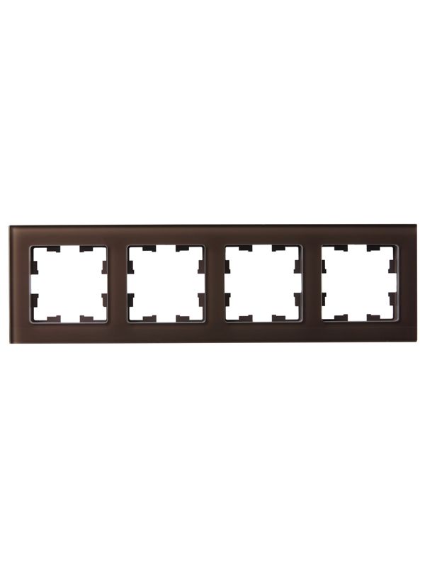 Рамка 4-м BRITE РУ-4-2-БрТБ стекло темн. бронза IEK BR-M42-G-K45