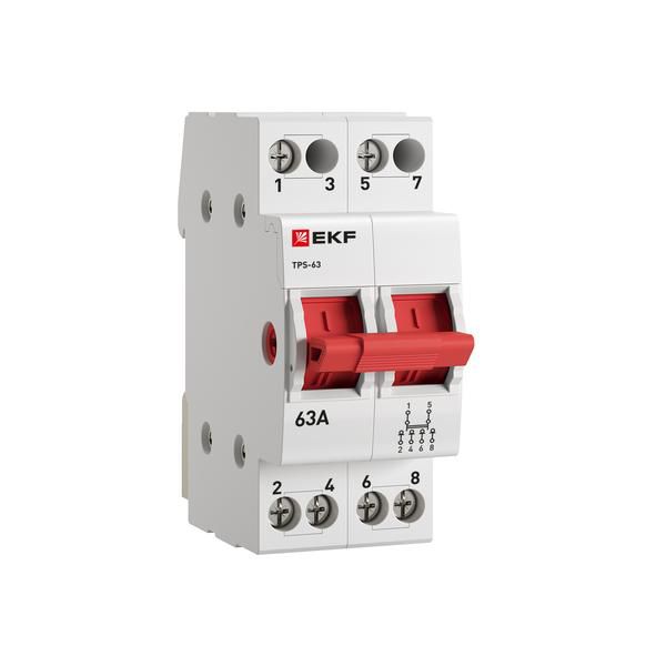 Переключатель трехпозиционный ТПС-63 2P 63А PROxima EKF TPS263