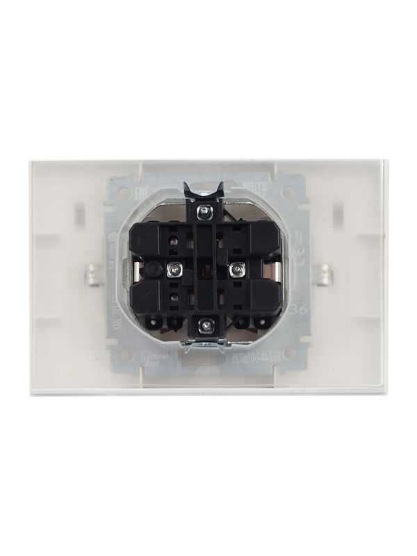 Розетка 2-м СП BRITE РСбш12-3-44-БрЖ 16А в сборе IP44 с крышкой жемчуж. IEK BR-R26-16-44-K36-F