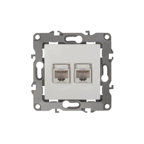 Розетка компьютерная 2-м Эра12 RJ45 12-3108-01 бел. Эра Б0014729