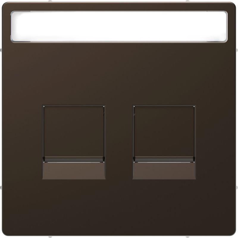 Накладка центральная Merten D-Life для 2мод. разъемов SD мокко SchE MTN4564-6052