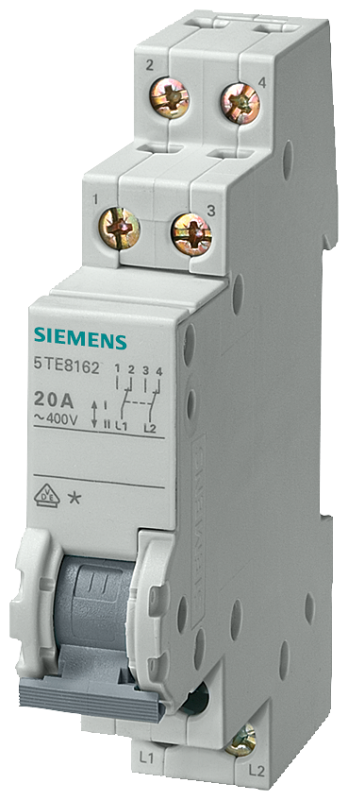 Выключатель проходной d70мм 20А 2Вт Siemens 5TE8162