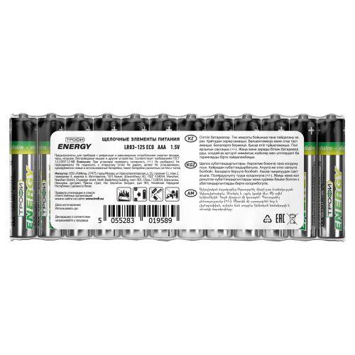 Элемент питания алкалиновый AAA/LR03 LR03-12S Eco (уп.12шт) Трофи Б0027813
