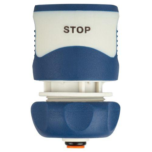 Соединитель-коннектор с аквастопом для шланга 12мм (1/2) пластик TPR (20/200) Green Apple Б0003117