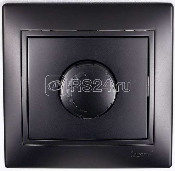 Светорегулятор СП 1000Вт Mira со вставкой черн. бархат LEZARD 701-4242-157