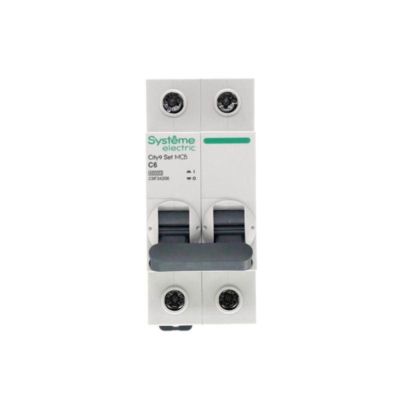 Выключатель автоматический модульный 2п C 6А 4.5кА City9 Set 230В SE C9F34206