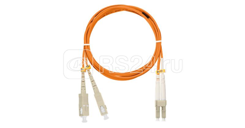 Шнур волоконно-оптический переходной многомод. 50/125мкм стандарта ОМ2 SC/UPC-LC/UPC двойн. LSZH нг(A)-HFLTx 2мм оранж. 5м NIKOMAX NMF-PC2M2C2-SCU-LCU-005