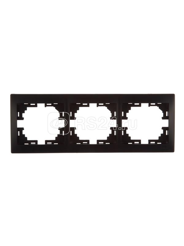 Рамка 3-м Mira горизонт. черн. бархат LEZARD 701-4200-148