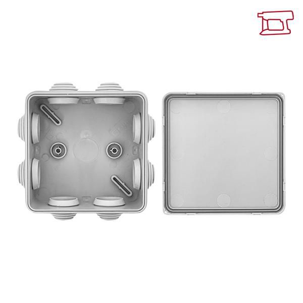 Коробка распределительная КМР-030-031 85х85х40 IP55 с крышкой для прямого монтажа 8 мембранных вводов сер. EKF plc-kmr-030-031