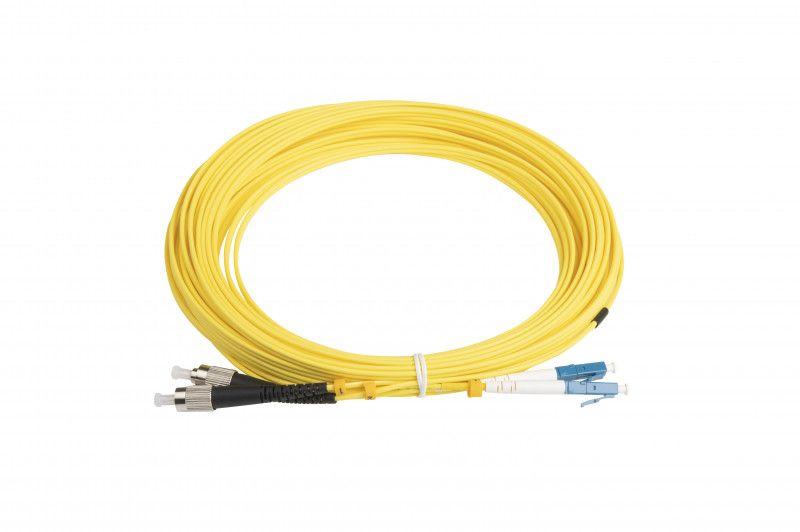 Патч-корд FC-D2-9-FC/UR-LC/UR-H-10M-LSZH-YL волоконно-оптический (шнур) SM 9/125 (OS2) FC/UPC-LC/UPC duplex LSZH 10м Hyperline 35382