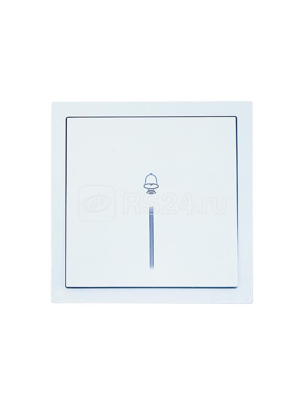 Кнопка звонка с индик. СП ZIMA IP20 безвинт. зажим бел. LEZARD 704-0288-108QC