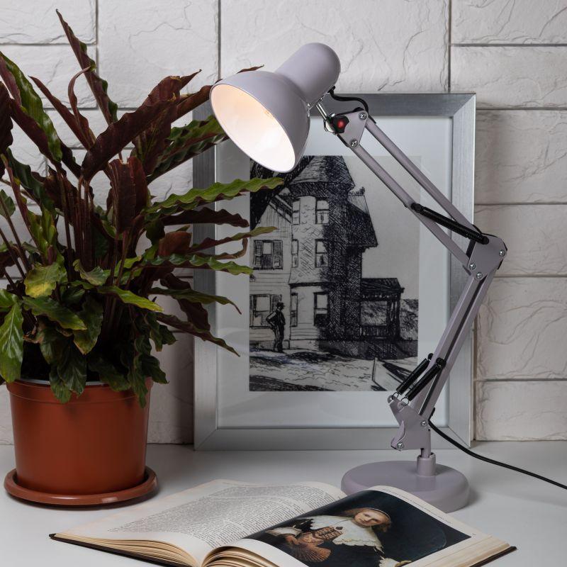 Светильник настольный N-214-E27-40W-GY E27 с основанием сер. ЭРА Б0052762