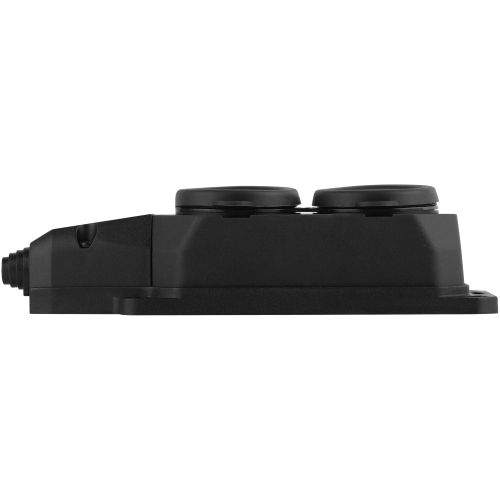 Колодка удлинителя 2-м с заземл. 16А IP44 K-2e-B-IP44 каучук черн. Эра Б0044544