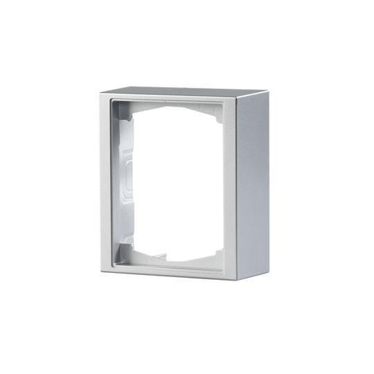 Рамка 1п 100мм для наружн. монтажа DoubleSchuko Impressivo серебр. алюм. ABB 2TKA000293G1
