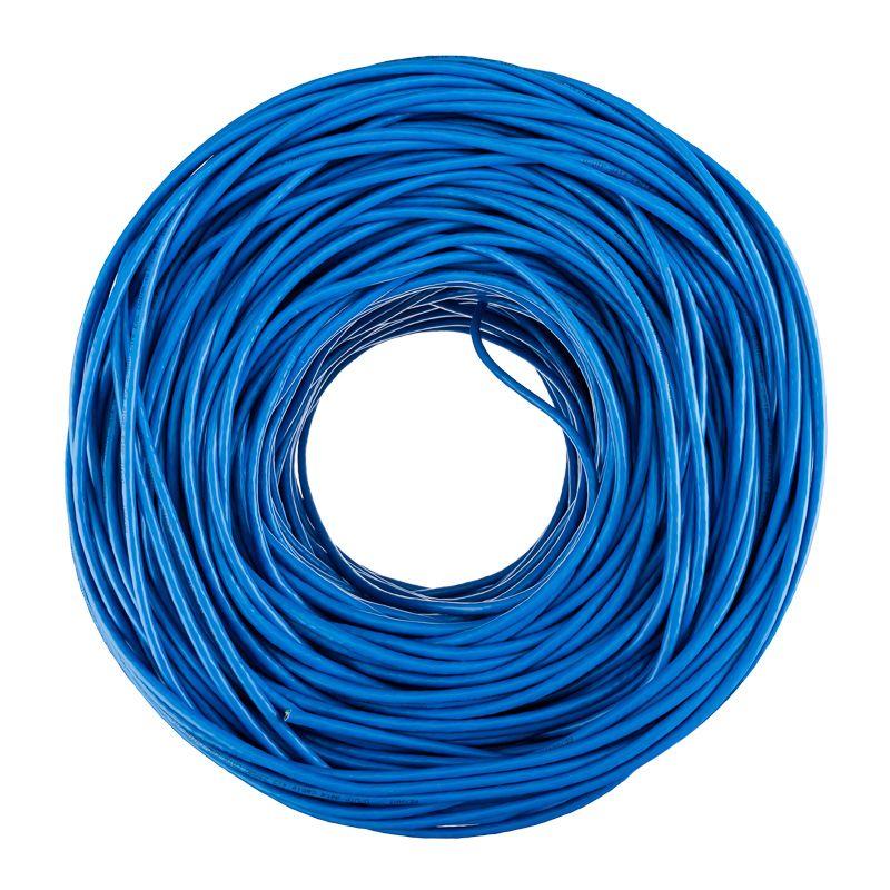 Кабель витая пара U/UTP кат.6 4х2х23AWG solid CU PVC син. (м) Rexant 01-0047
