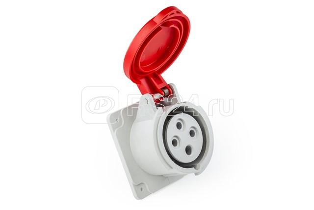 Корпус с гнездом монтаж на перегородке стандарт CEE 4х16А (3P+E) 400В EMAS ECE416V5PM