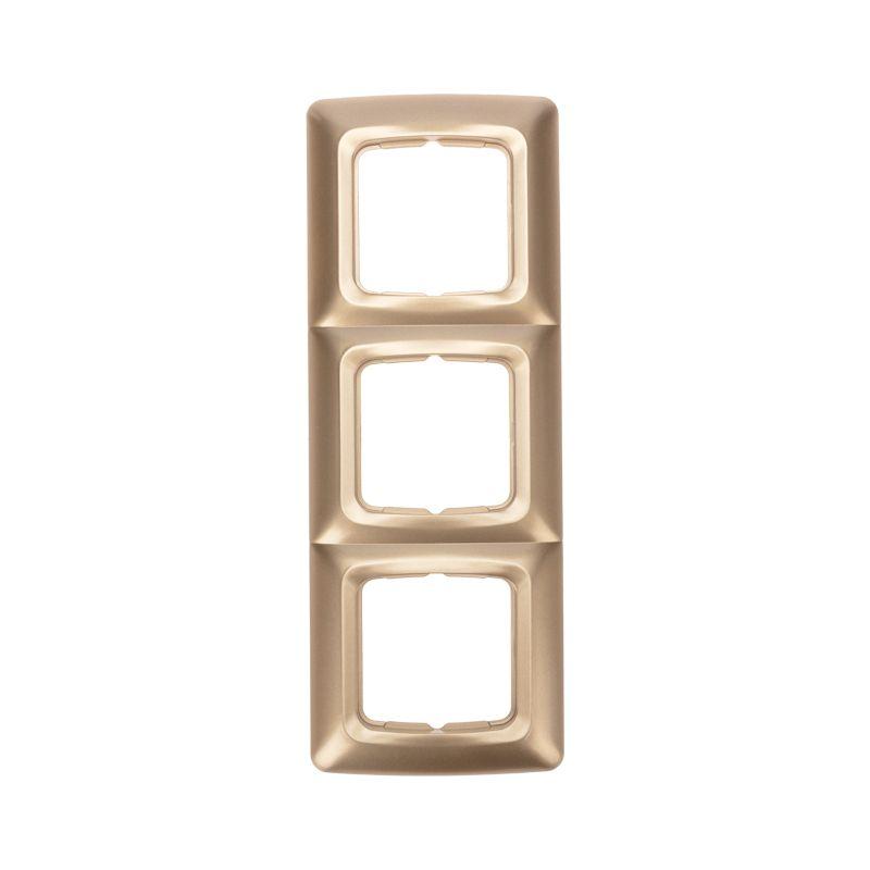 Рамка 3-м DEA горизонт. зол. метал. Kranz KR-78-0317