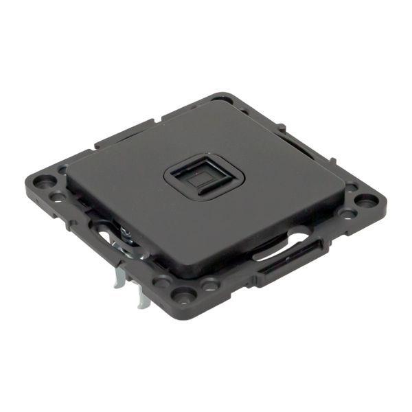 Розетка компьютерная 1-м Стокгольм RJ45 механизм черн. PROxima EKF EZK01-035-10