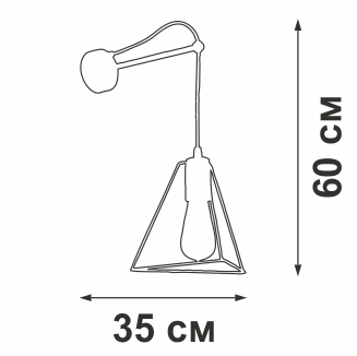 Светильник настенный 1xE27 макс. 40Вт Vitaluce V4458-1/1A
