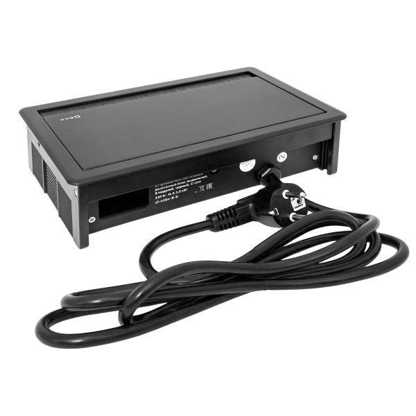 Блок розеточный встраиваемый настольный выдвижной 8 мод. черн. C-Line EKF cl-vnbv-8-b