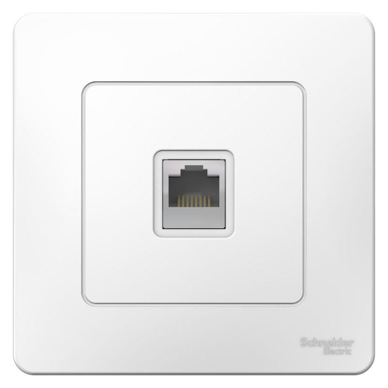 Розетка компьютерная 1-м СП Blanca RJ45 кат.5E бел. SE BLNIS045001