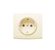Розетка 2-м СП Елизавета РА16-187 защ. шторки с заземл. сл. кость Кунцево 5645
